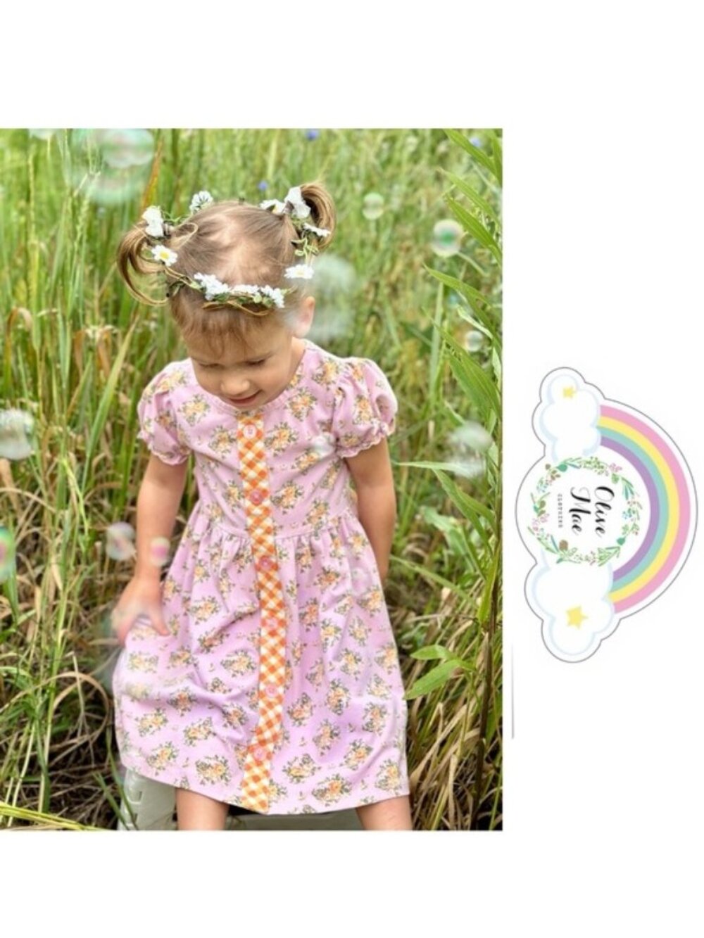 Olive Mae | Boutique Short Sleeve Floral Dress | Size 3T